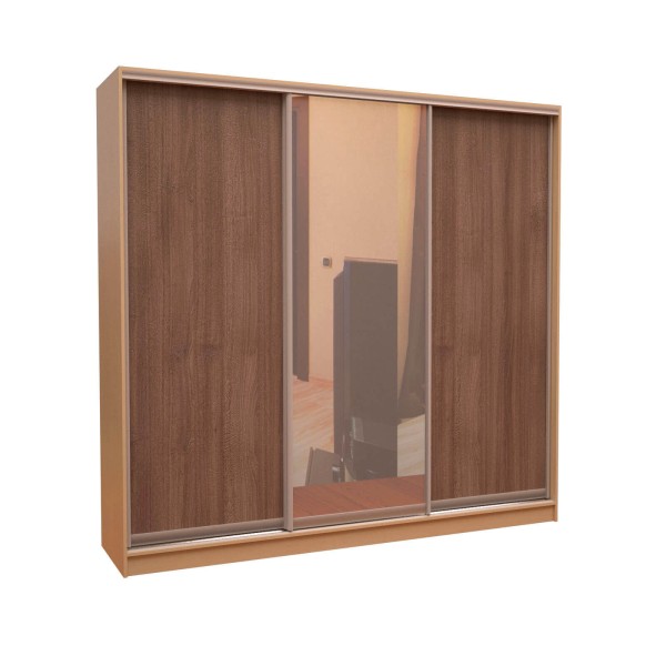 Шафа-купе «ШН-204» ДСП/Дзеркало/ДСП