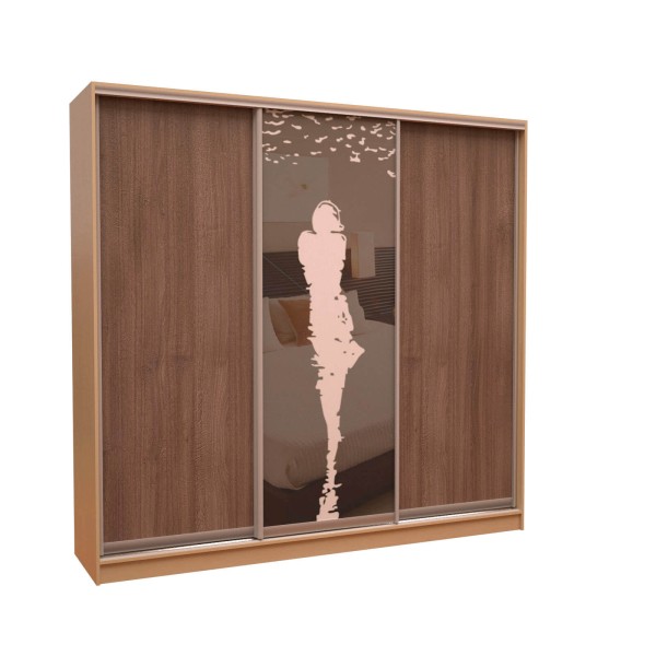 Шафа-купе «ШН-204» ДСП/Піскострум/ДСП
