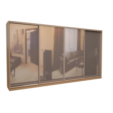 Шафа-купе «ШН-404» Дзеркало/Дзеркало/Дзеркало/Дзеркало