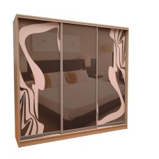 Шафа-купе «ШН-204» Піскострум/Дзеркало/Піскострум